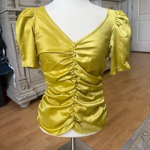 Marc New York blouse lime yellow size small